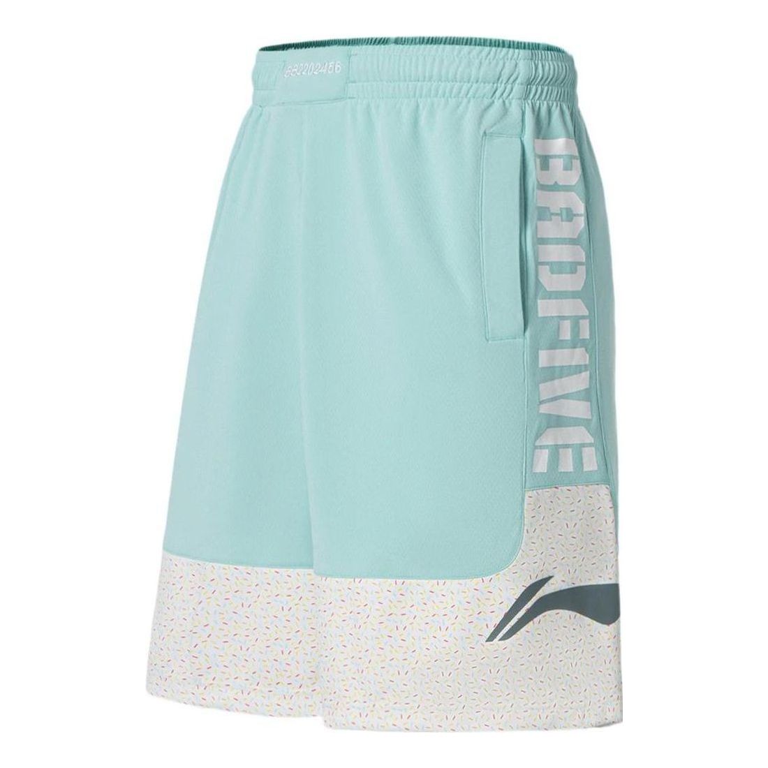 Li-Ning BadFive Logo Basketball Shorts 'Blue White' AAPS031-4