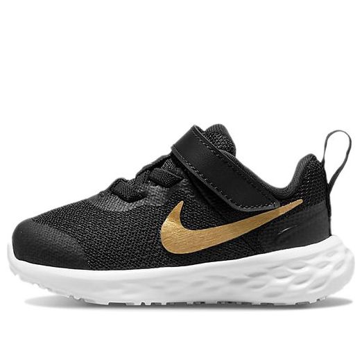 (TD) Nike Revolution 6 Low-Top Running Shoes Black/Gold DD1094-002