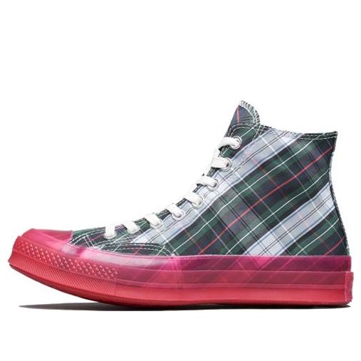 Converse Chuck Taylor All-Star 70s Hi Plaid Translucent Midsole Red 163324C