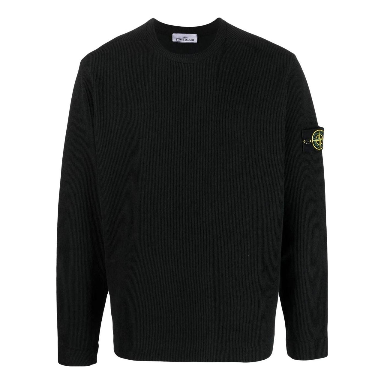STONE ISLAND Ribbed Fleece Sweatshirt 'Black' 781565656-V0029