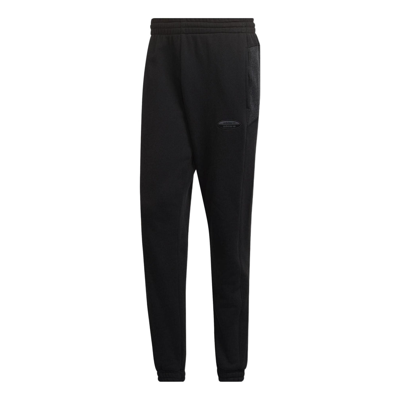 Men's adidas originals R.Y.V. Elastic Waistband Drawstring Solid Color Cotton Casual Sports Pants/Trousers/Joggers Black HC9455