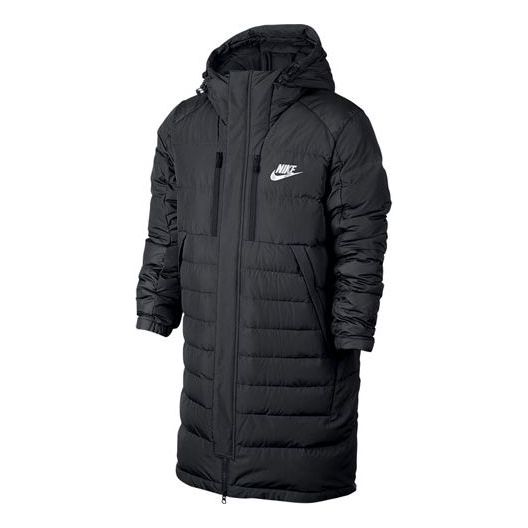Men's Nike Casual Long Knee-Length Down Black Jacket 807394-011