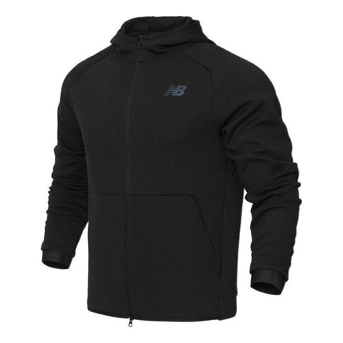 New Balance Logo Sportswear Tech Fleece Windrunner Jacket 'Black' AMJ21178-BK