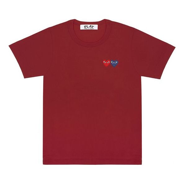 (WMNS) COMME des GARCONS PLAY Two Hearts Logo 'Burgundy' AZ-T225-051-4