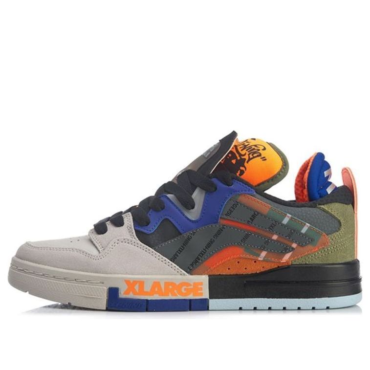 Li-Ning Classic Skateboarding Low x Xlarge 'Grey Orange' AGCQ383-1