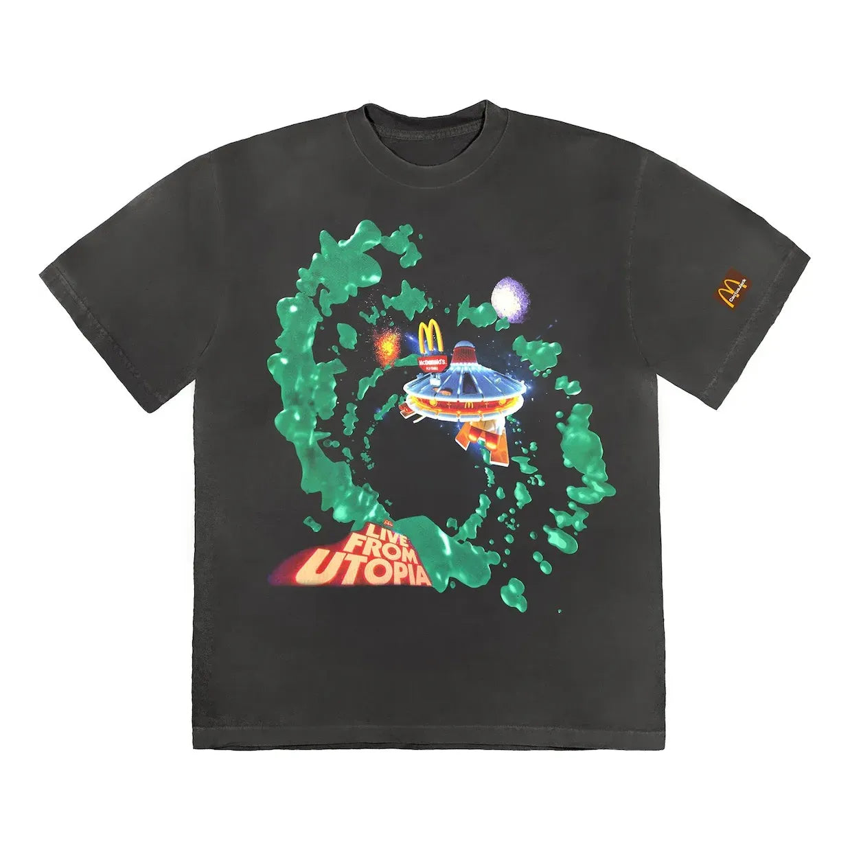 Travis Scott Fly-Thru T-shirt 'Washed Black' CJMD-SS117