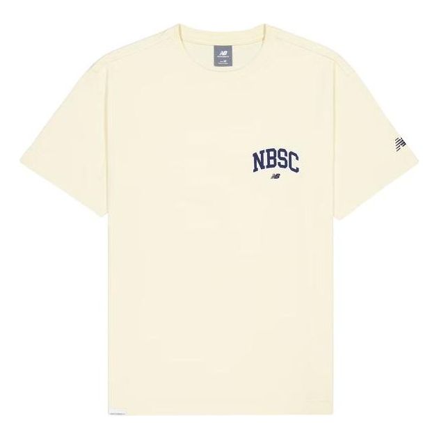 New Balance Small NBSC Graphic T-Shirt 'Beige Navy' AMT42331-CAU