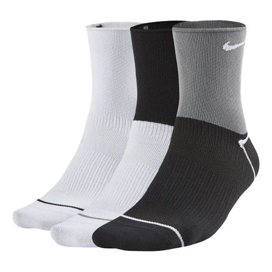 Nike Unisex Everyday Plus Lightweight Sports Socks 3 Packs Black/White/Grey CK6021-904