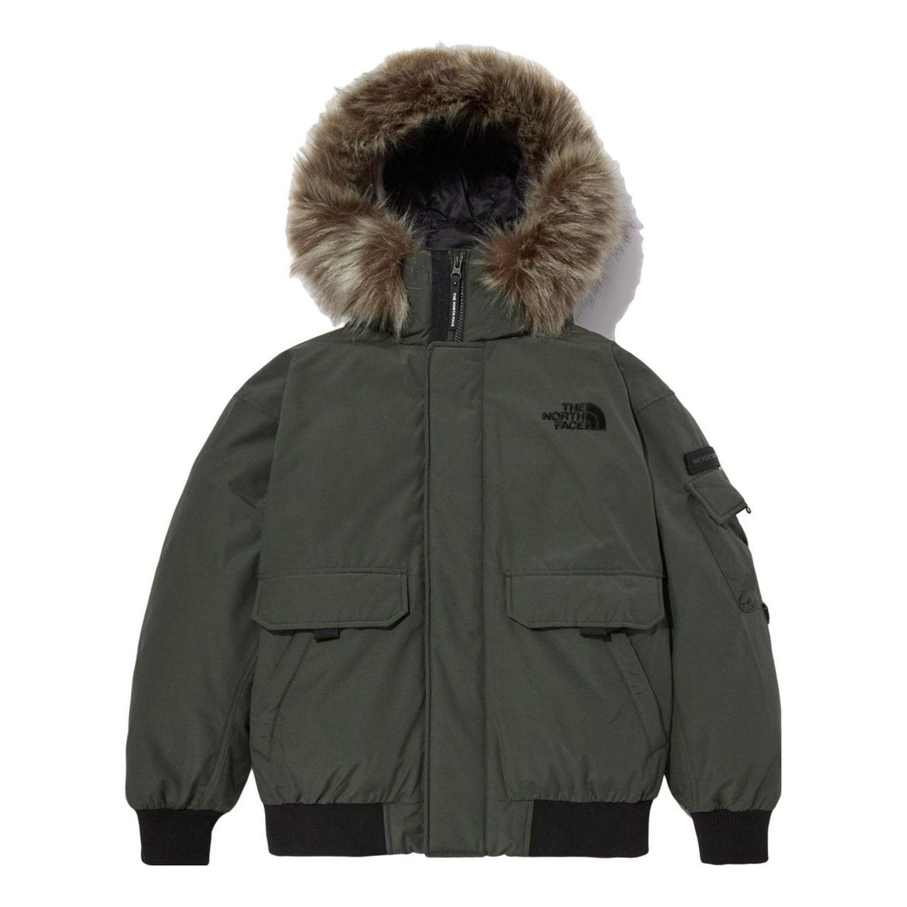 THE NORTH FACE Logo Polar Air Down Bomber Jacket 'Olivegreen' NJ1DN86B