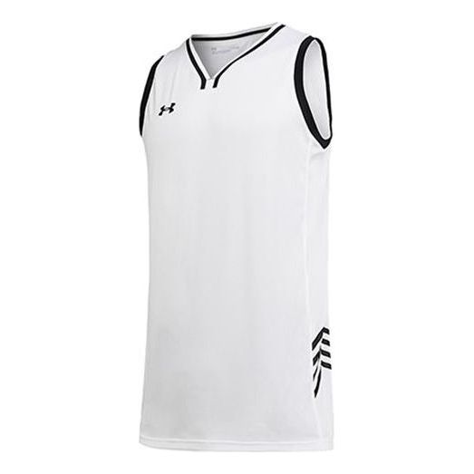 Under Armour Logo Basketball Jersey 'White Black' 21500104-100