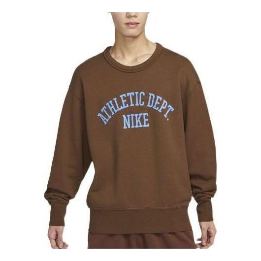 Nike Sportswear Trend Fleece Retro Crew Sweatshirt 'Brown' DX0026-259