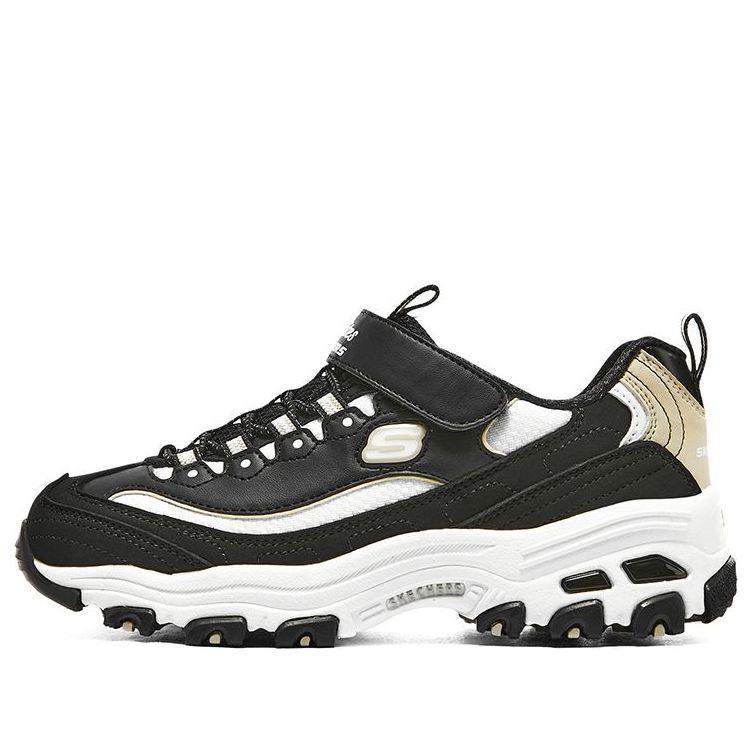 (PS) Skechers D'Lites 'Black Gold' 302526L-BKNT