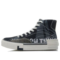(WMNS) Li-Ning Lifestyle High Top Skate Shoes 'Black White' AETR002-1