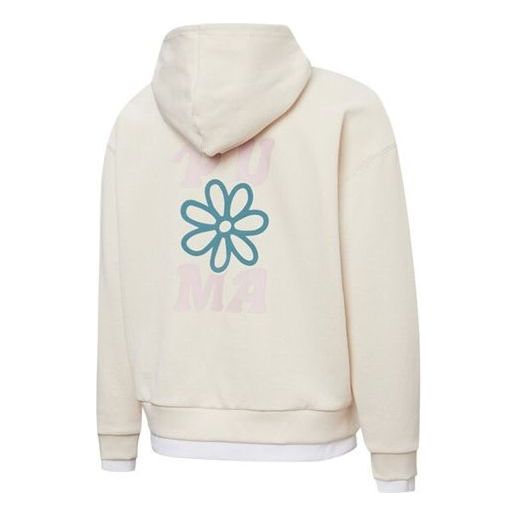 (WMNS) PUMA Layered Printing Fake Two Hoodie White 536091-99