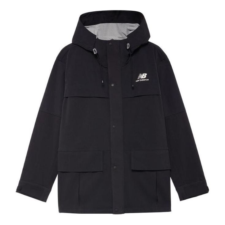 New Balance Hooded Mid Down Jacket 'Black' AMJ23315-BK