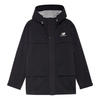 New Balance Hooded Mid Down Jacket 'Black' AMJ23315-BK