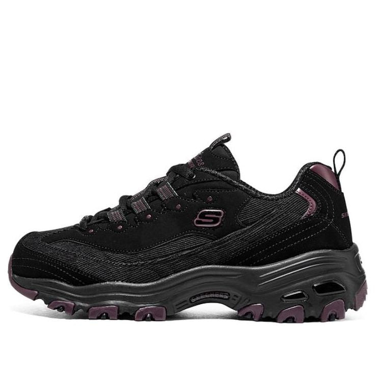 (WMNS) Skechers D'LITES 1.0 'Black' 149906-BKPR