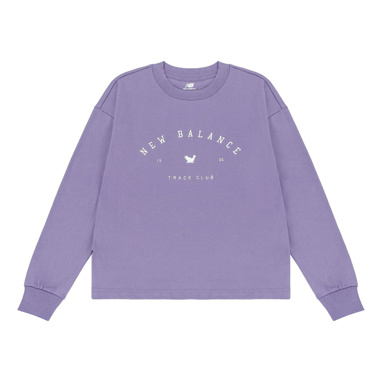 (WMNS) New Balance Logo Long Sleeve Sweatshirt 'Light Purple' WT23558-MCY