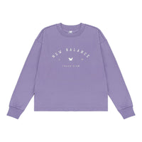 (WMNS) New Balance Logo Long Sleeve Sweatshirt 'Light Purple' WT23558-MCY