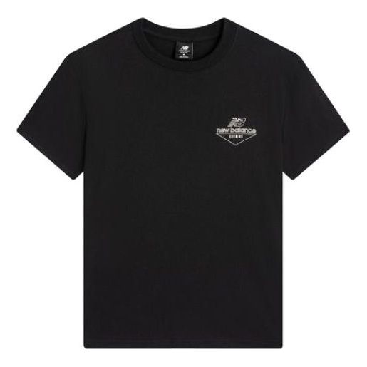 New Balance Casual Logo T-Shirt 'Black White' AMT22396-BK