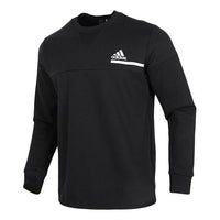 adidas Logo Stamping Sports Casual Cover Round Collar Men's Black GM6538