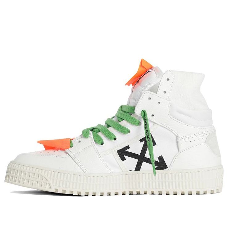 (WMNS) Off-White C/O Virgil Abloh Retro High Top Casual Skate Shoes White OWIA112R208000680100