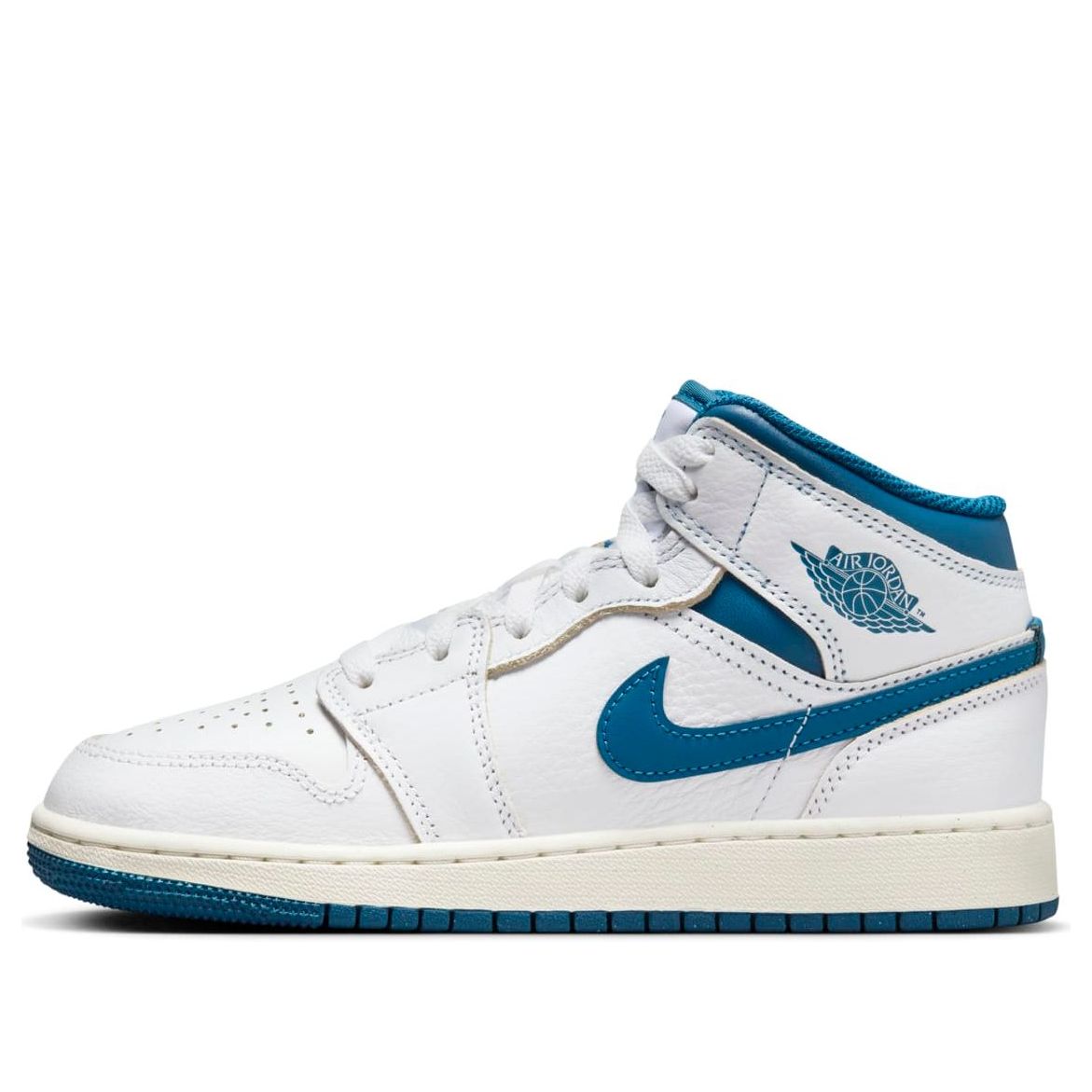 (GS) Air Jordan 1 Mid SE 'White Industrial Blue' FN7432-141