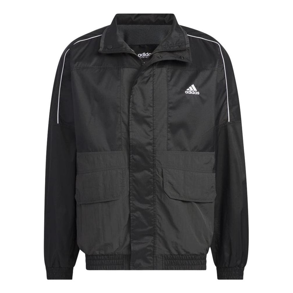 adidas Warding Oversized Fit Woven Full Zip Jacket 'Black' IK7326
