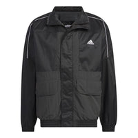 adidas Warding Oversized Fit Woven Full Zip Jacket 'Black' IK7326