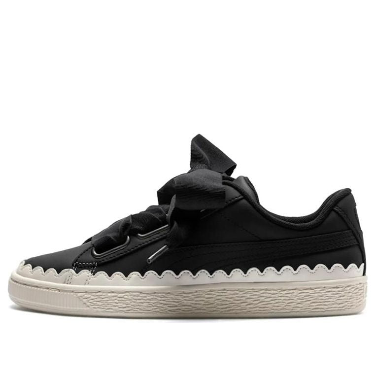 (WMNS) PUMA Basket Heart Scallop 'Black' 366979-03