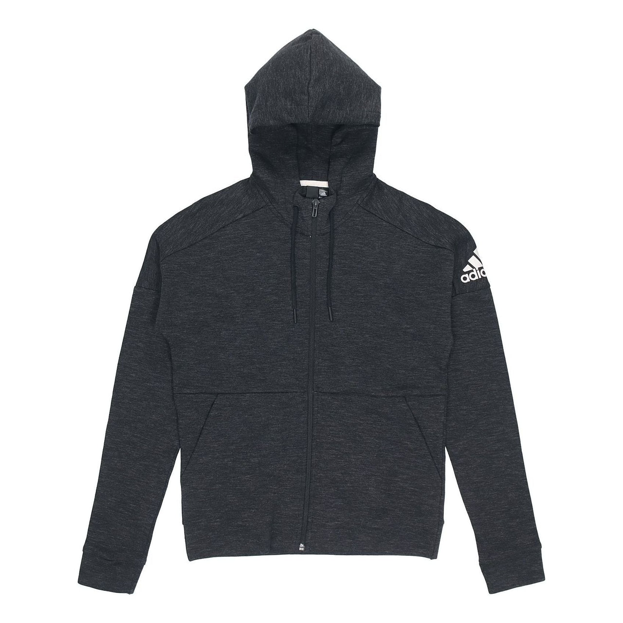 adidas Knit Windproof Breathable Hooded Jacket Iron gray DU1135