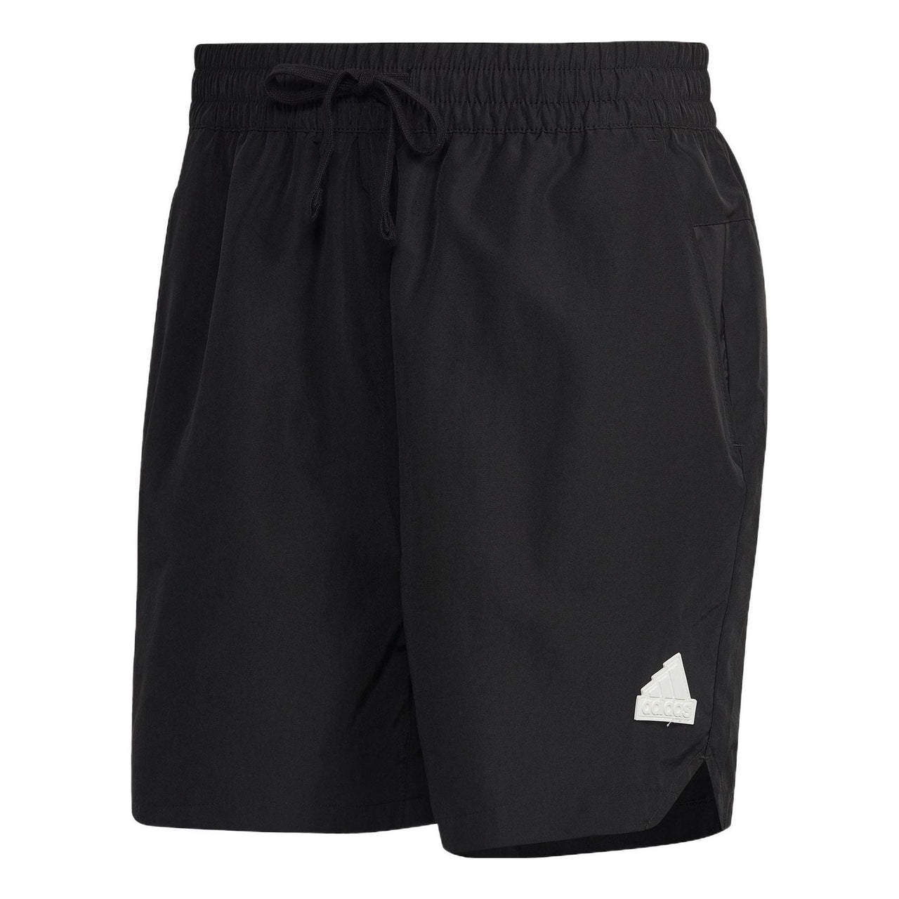 Men's adidas Solid Color Casual Logo Straight Sports Shorts Black HN1935