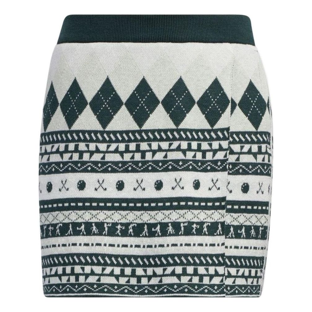 (WMNS) adidas Historical Pattern Knit Skirt 'White Green' HC3787