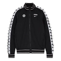 Men's Nike x ACRONYM Crossover Contrasting Colors Sleeve Stand Collar Woven Sports Jacket Asia Edition Black CZ4673-010