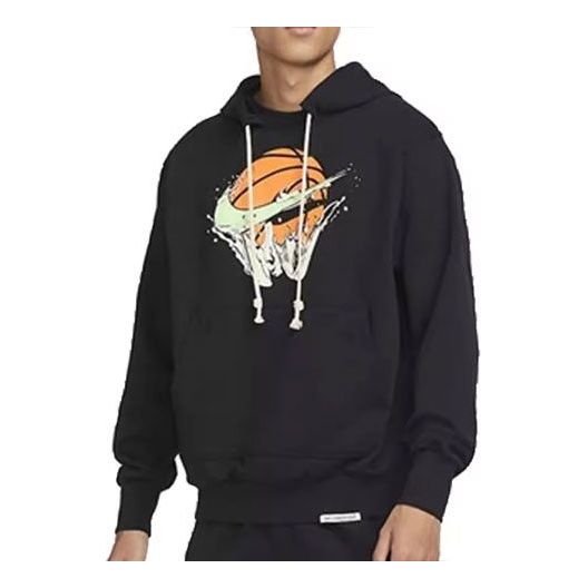 Nike Dri-FIT Standard Issue Basketball Hoodie 'Black Lime Blast' FB7138-010