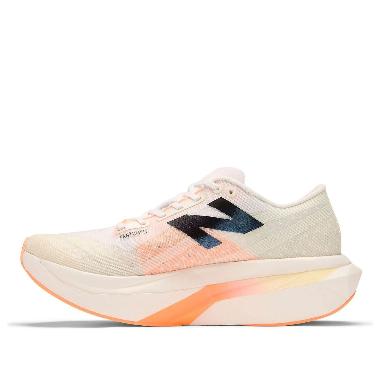 (WMNS) New Balance FuelCell SuperComp Elite v4 'White Angora Hot Mango' WRCELCW4