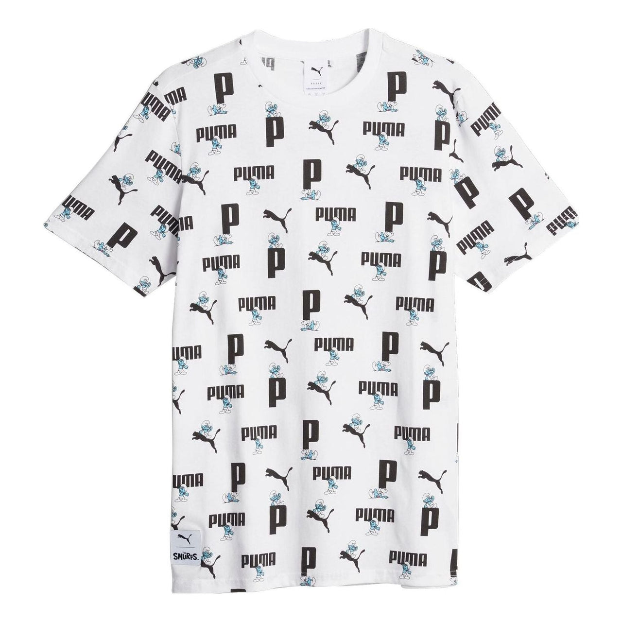 PUMA Smurfs All Out Print T-Shirt 'White' 622190-02