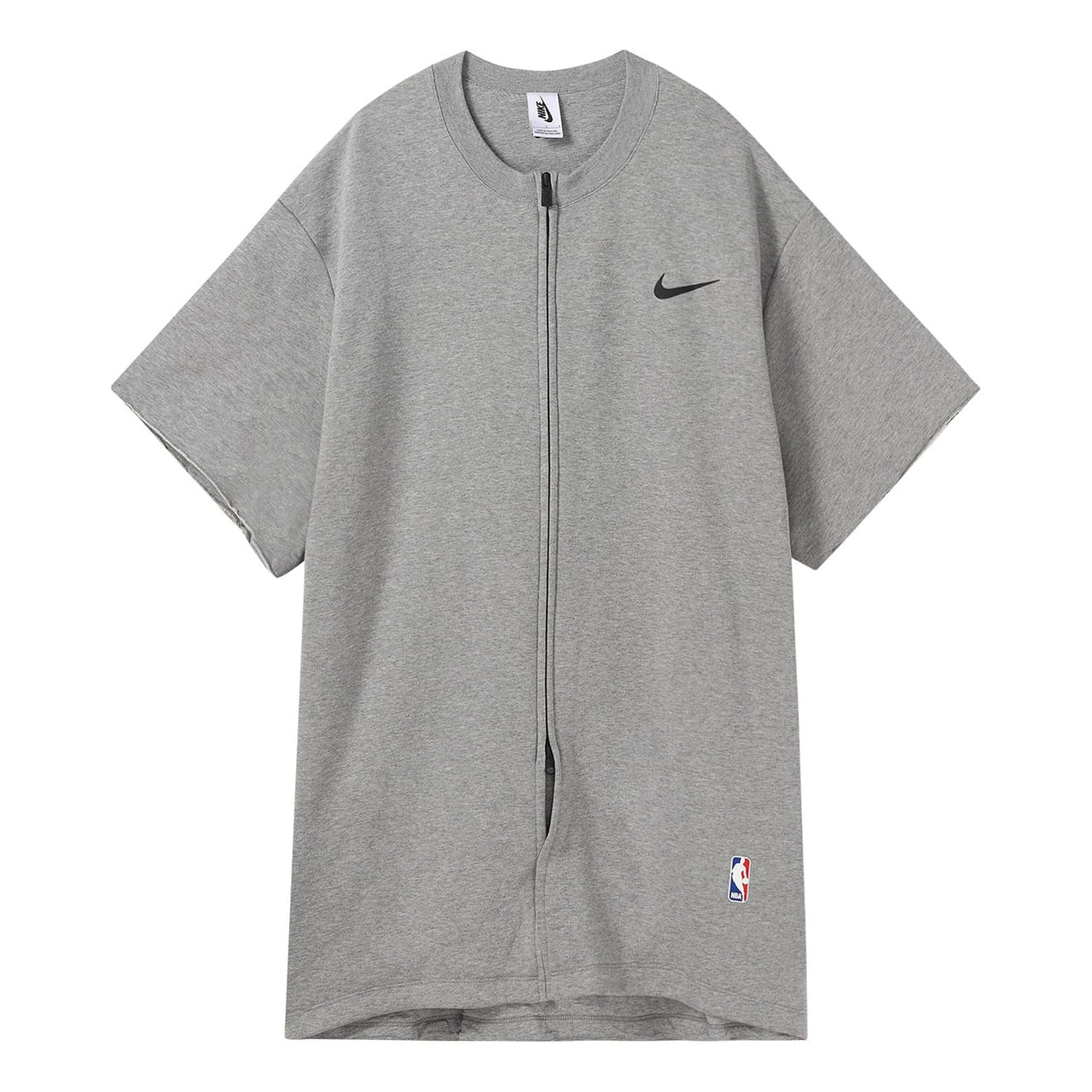 Men's Nike NRG Ti Warm Up Top x Fear of God FOG Gray Zipper Short Sleeve Tops 'Dark Grey Heather Black' AR0629-063