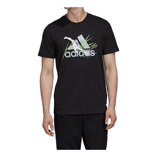 adidas Captsuba Bos Soccer/Football Illustration Short Sleeve Black FQ7636