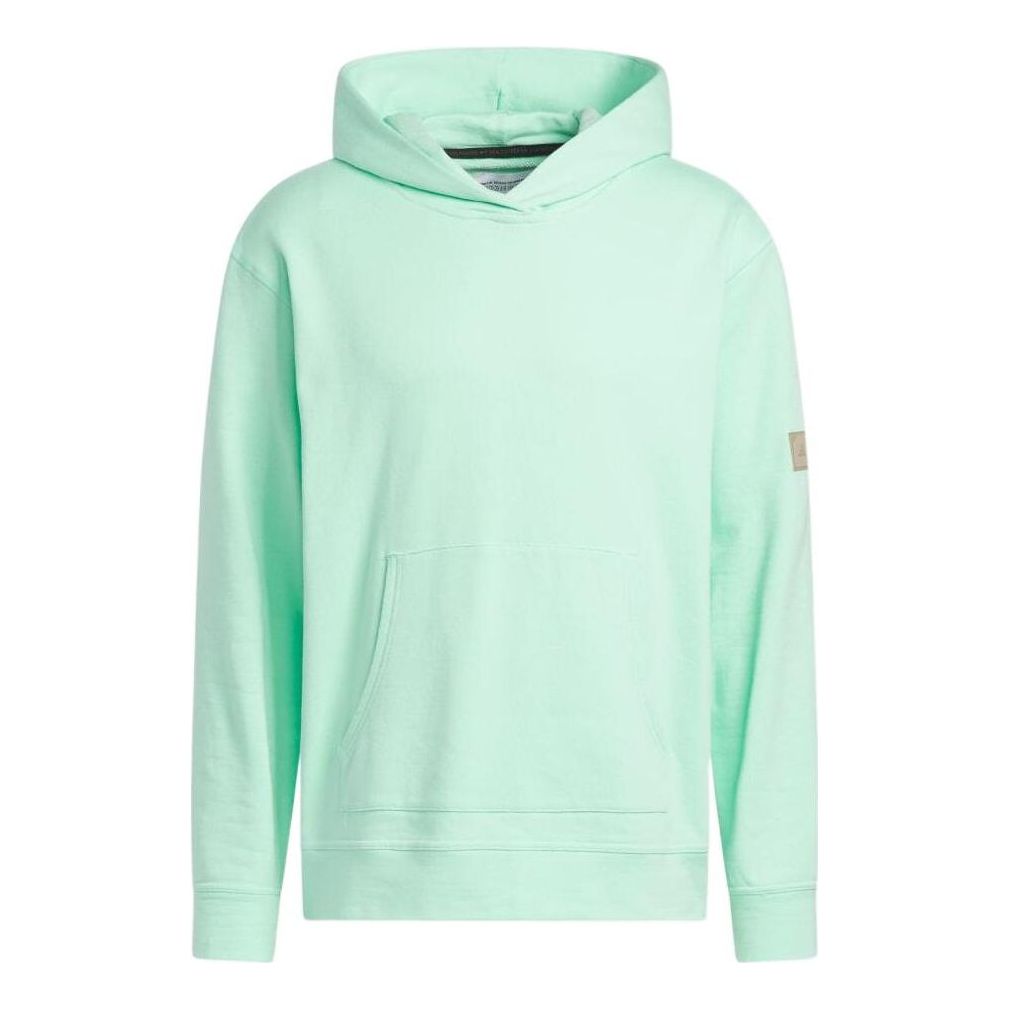 adidas Solid Color Hooded Pullover Long Sleeves Hoodie Men's Green HS5610