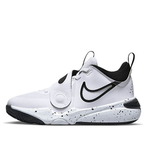 (GS) Nike Team Hustle D 11 Basketball Shoes 'White Black' DV8996-100