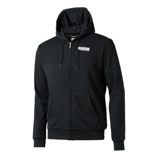 PUMA Colorblock Logo hooded Casual Black 855279-01