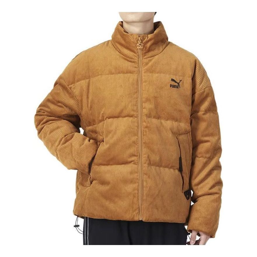 PUMA Classics Oversized Short Polyball Puffer Winter Jacket 'Brown' 535581-74