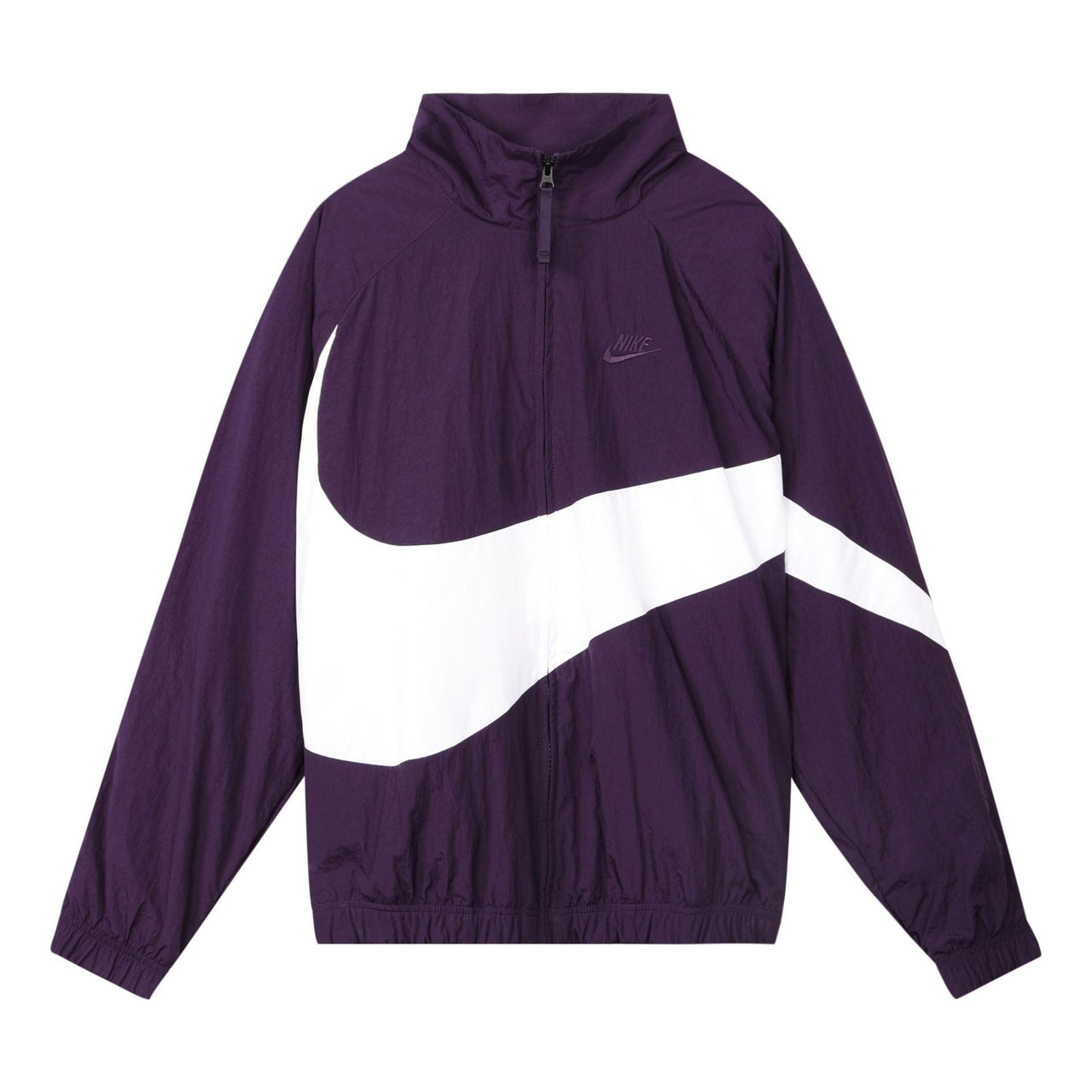 Nike Big Swoosh Sportswear Full Cardigan Woven Stand Collar Jacket For Men Purple AR3133-525