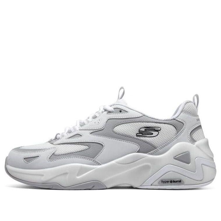 (WMNS) Skechers DLites Hyper Burst Sneaker 'Grey White' 896259-WGY