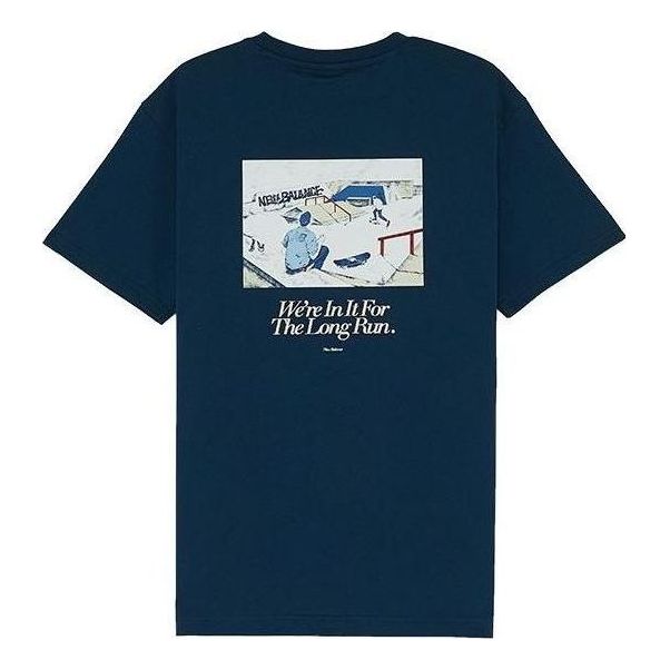 New Balance x ANB Sport Tee 'Navy White' AMT22376-BGV