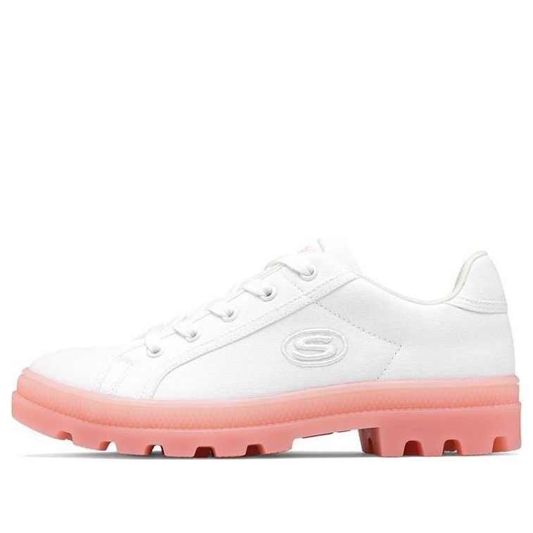 (WMNS) Skechers Roadies Low-Top Sneakers White/Pink 155114-WLPK
