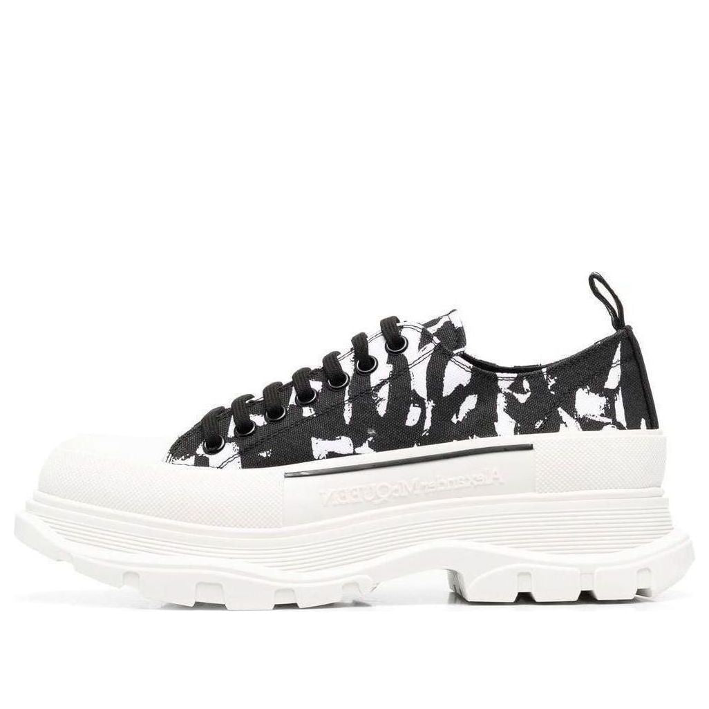 Alexander McQueen Tread Slick Sneakers 'Black White Cream' 705668W4TG59356