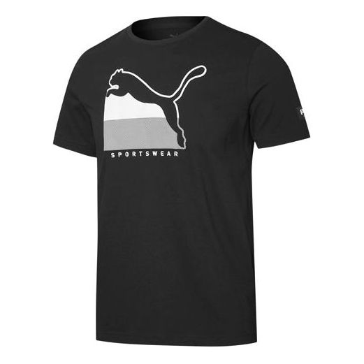 PUMA Athletics Logo Tee 'Black' 583831-01