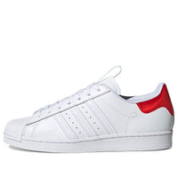 adidas originals Superstar Beijing Retro Casual Skate Shoes Unisex White Red FW2854